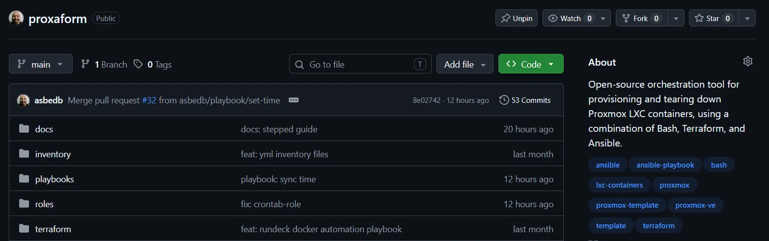 screenshot of proxaform