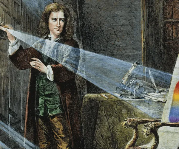 Newton Looking Through the Prism