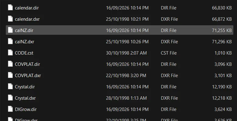 Converted DIR Files